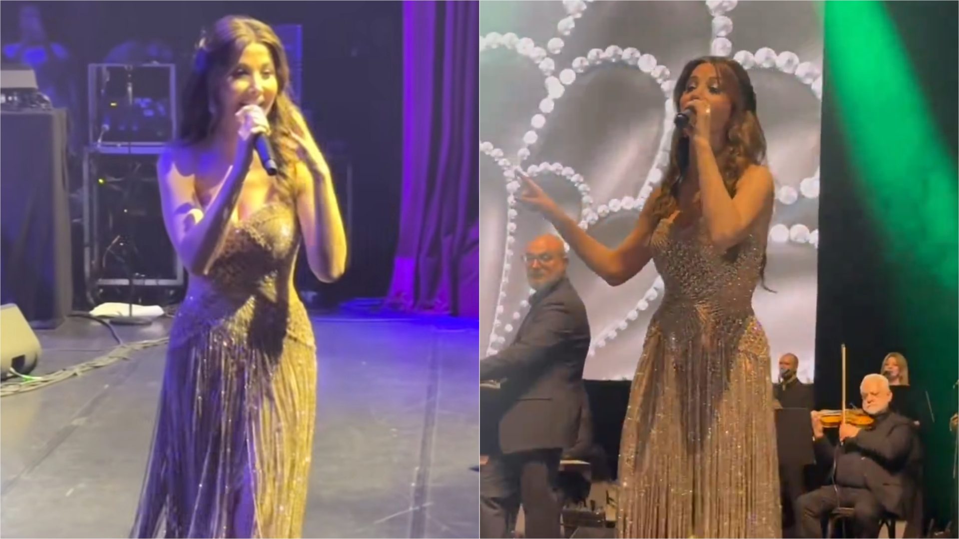 نانسي عجرم تحيي حفل غنائي كامل العدد على مسرح الأولمبيا في باريس