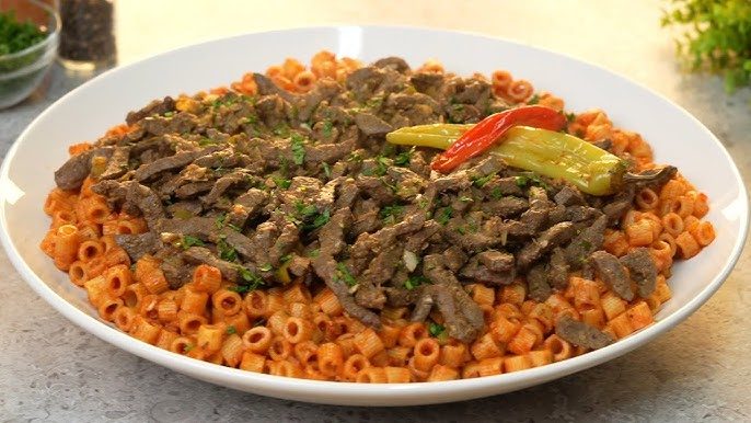 طريقة عمل طاجن المكرونة بالكبدة فى الفرن