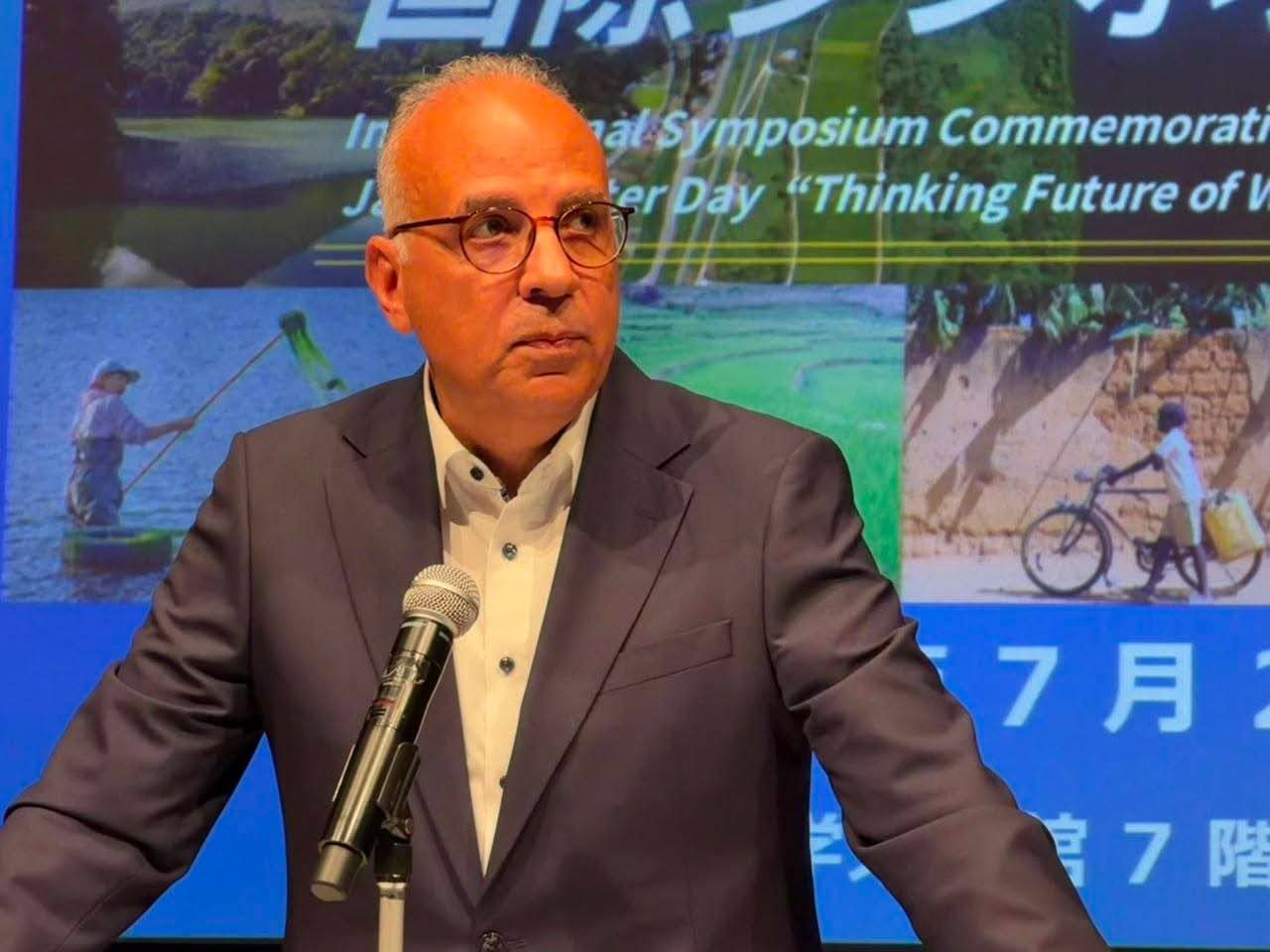 بحضور إمبراطور اليابان.. وزير الري يستعرض رؤية مصر لمواجهة تحديات المياه وتغير المناخ